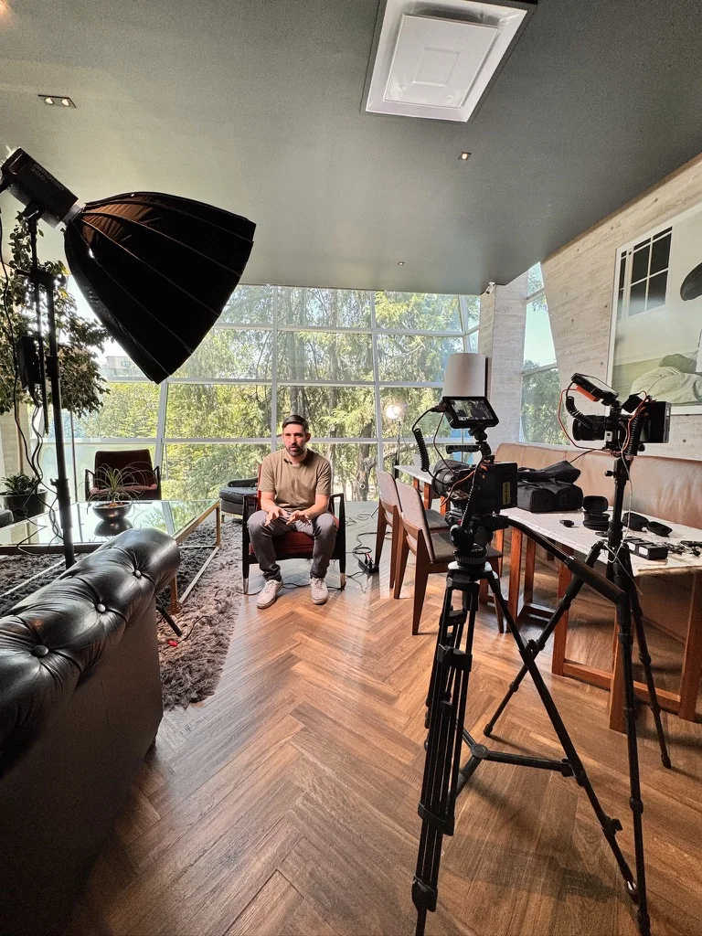 Filming a real customer interview