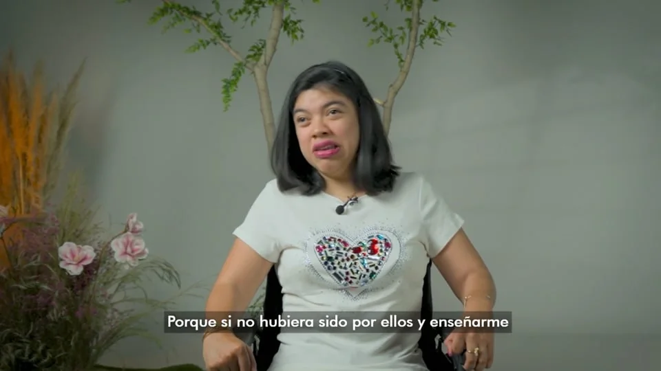 Esther Mollinedo sharing her story